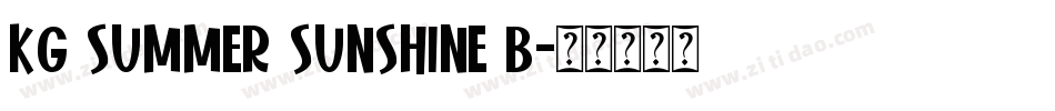 KG Summer Sunshine B字体转换